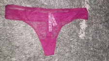 Vs Older Style Floral Lace Thong Panty NEW Large Berry