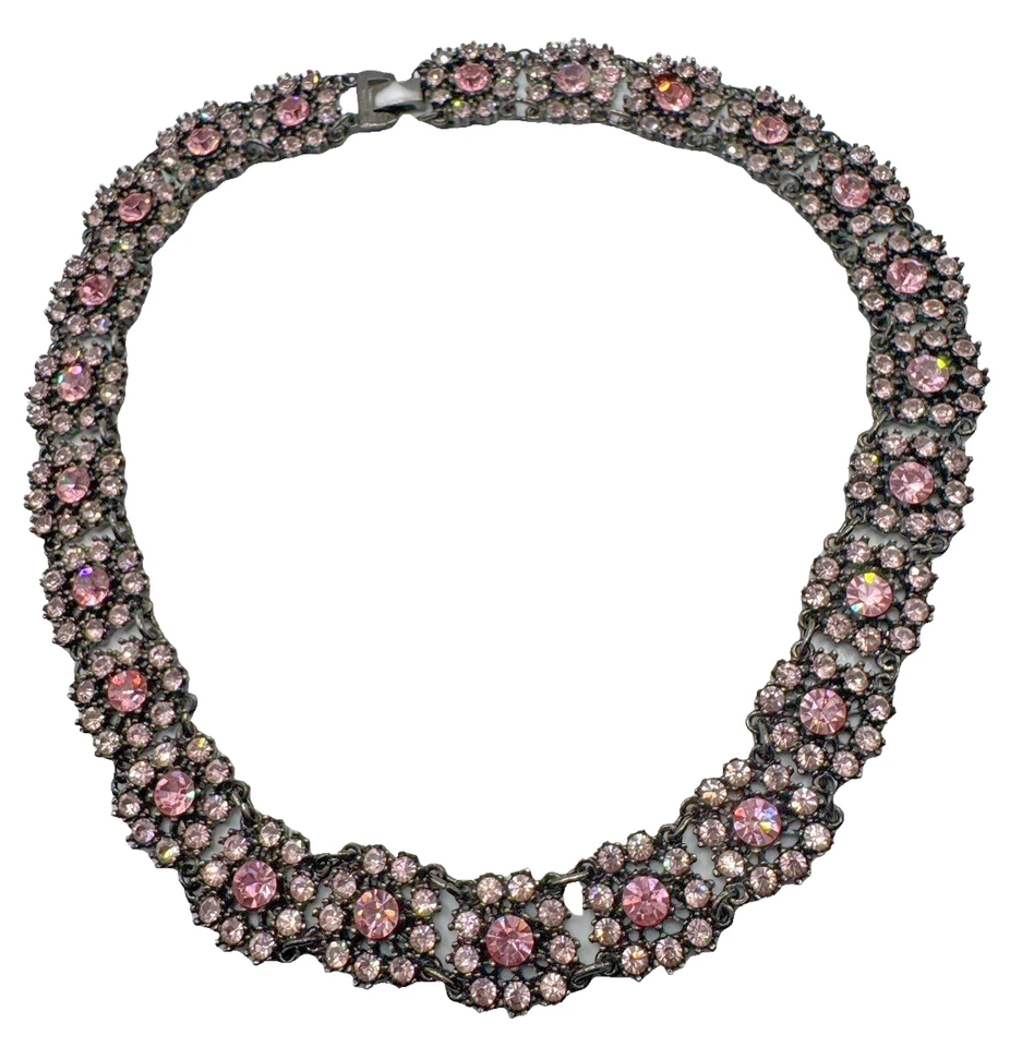 Collar Suzanne Somers "Japonés" 16 pulgadas Rosa Circonita Flores Foto 3 de 4
