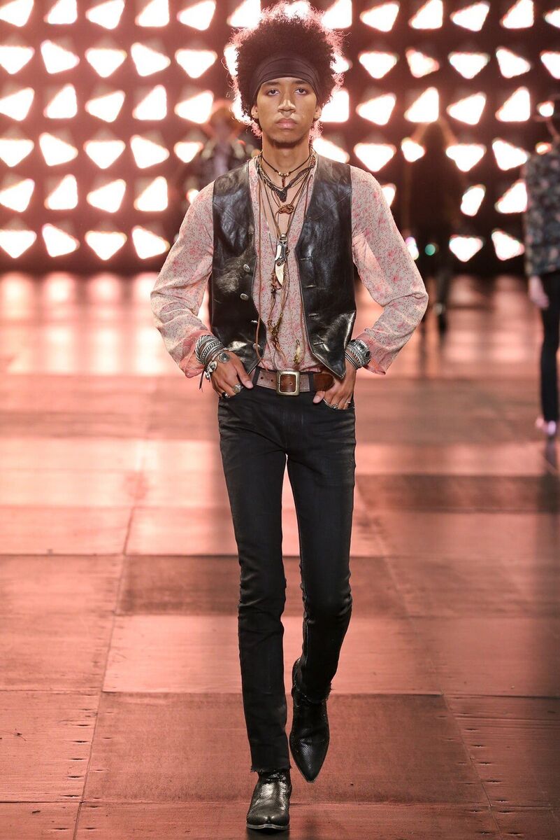 Saint Laurent Hedi Slimane SS15 Python Santiag Boots Black Saint Laurent Hedi Slimane SS15 Python Santiag Boots Black