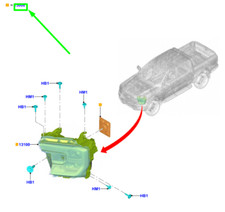 FORD RANGER T9 Front Left Headlight RHD 2744265 NEW GENUINE
