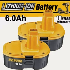 2x 18V 5.5Ah For Dewalt 18 VOLT DC9096 DC9098 6Ah Li-ion Battery DC9099 DC9096-2