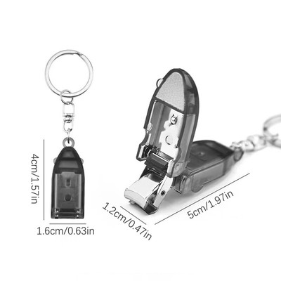 Mini Foldable Nail Clippers Creative Nail Portable Nail Clipper Key Pendant W D