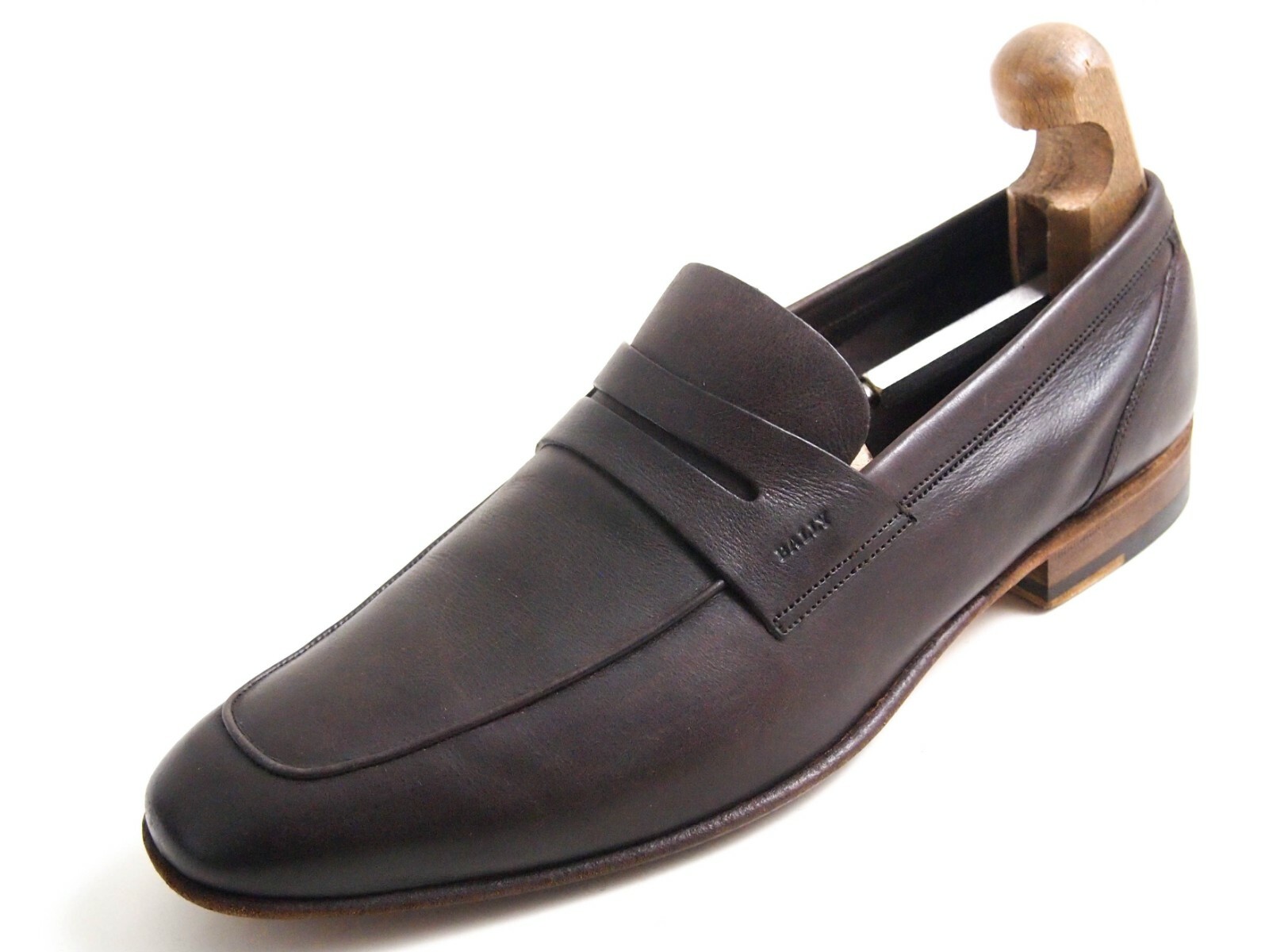 Bally Penny Loafers Brown Leather Men 