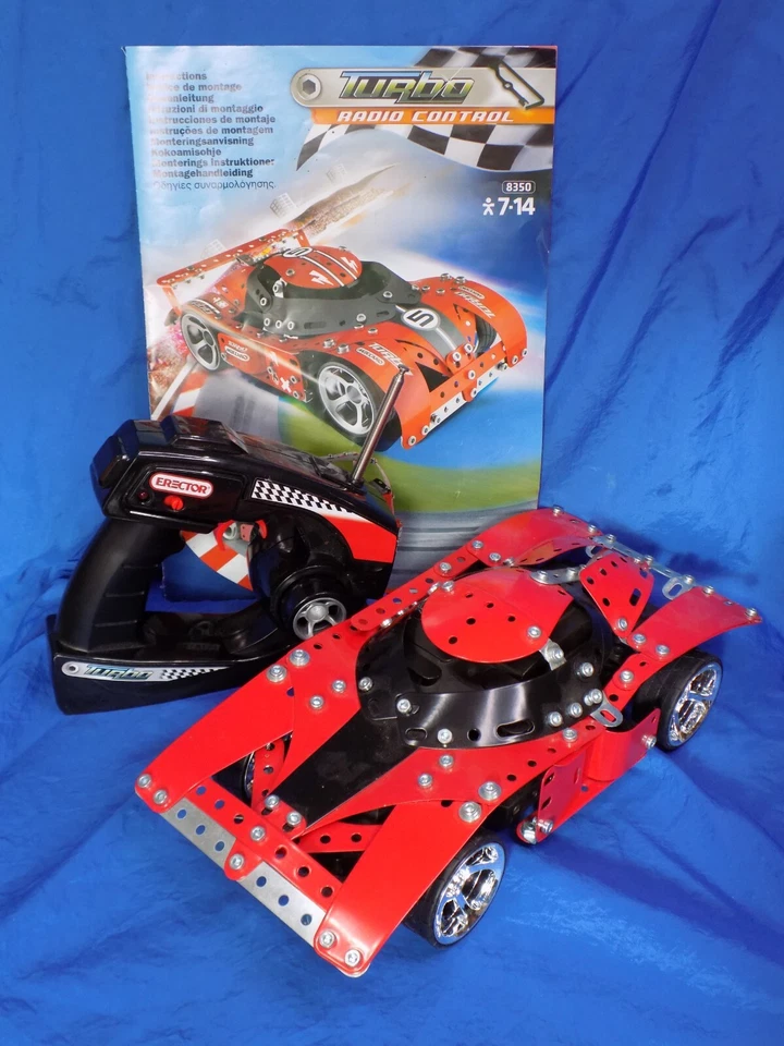 MECCANO ERECTOR TURBO RADIO CONTROL CAR BUILDING SET 8320 Tested & Working - Image 2 of 4
