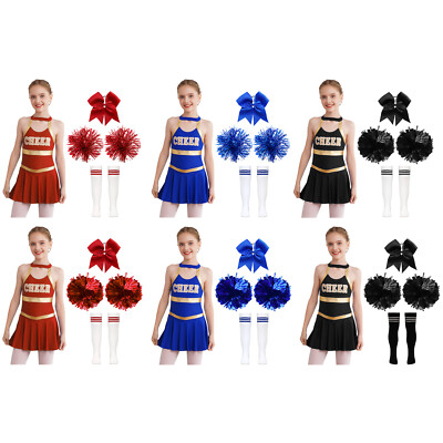 Mädchen Kinder Rock Cheer Leader Sport Bekleidung Gefaltet A Linie Rock Kostüm