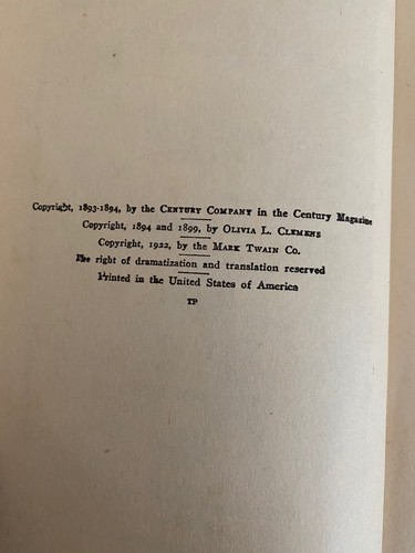 Pudd'nhead Wilson by Mark Twain 1922 Hardcover illustrated, Collier Publishing - Picture 9 of 12