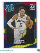 Josh Hart 2017-18 Donruss Optic Rated Rookie Red Yellow Prizm RC #171 Lakers