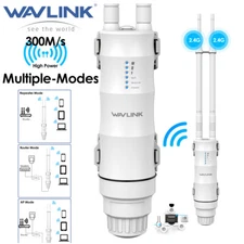 Wavlink 300Mbps Outdoor WiFi Extender Access Point Router Repeater Long Range US