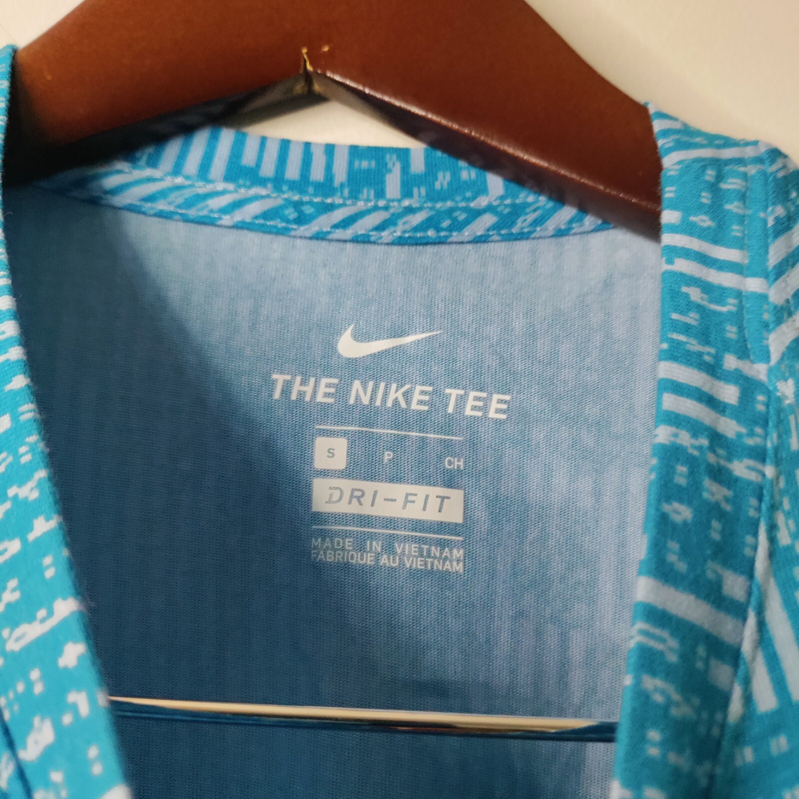 The Nike T-Shirt Swoosh Dri-Fit Blue Unisex SM Short Sleeve Athletic Golf Beach thumbnail 4