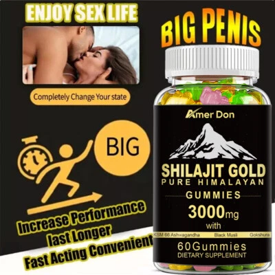 AMER DON Himalayan Shilajit GOLD Gummies, Organic, Extremely Potent 3000 mg, Fulvic Acid