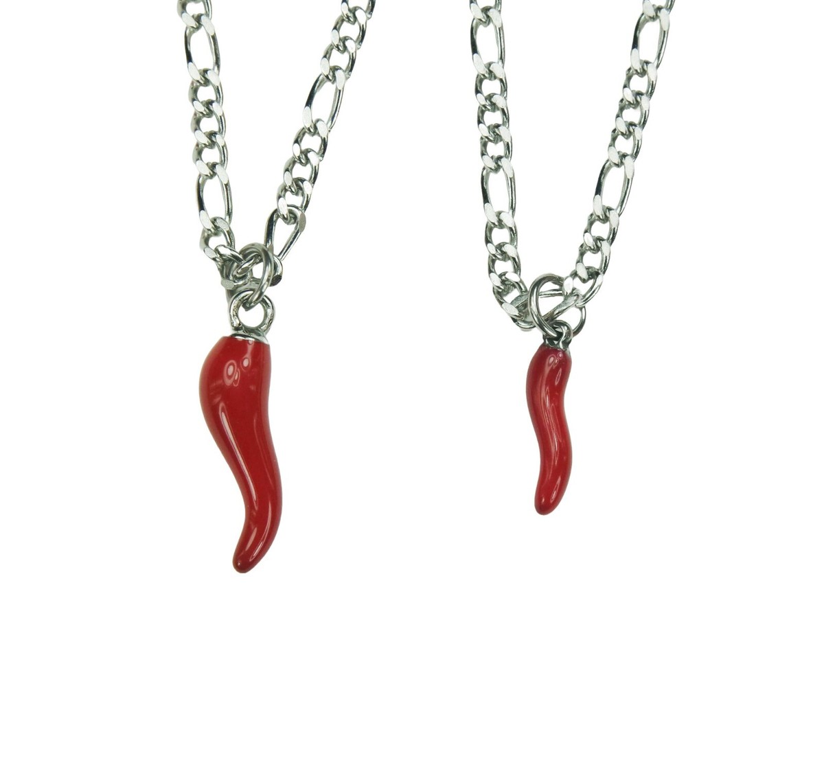 Chili Pepper Sicilian Horn Necklace Red Cornicello Necklace Or