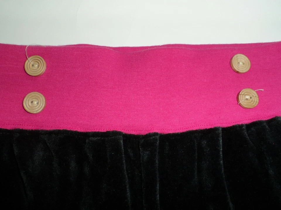 Pantalones de terciopelo Route 66 para niñas - negro/rosa, talla: 14/16 (PO) Foto 2 de 4