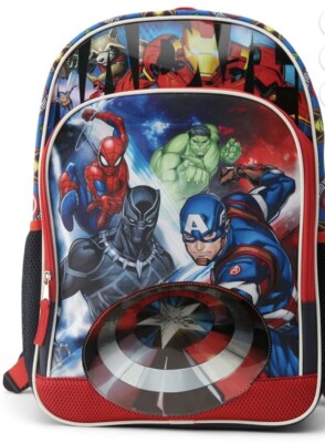 Marvel Avengers Spider-man  Captain America Hulk Iron Man Rocket Backpack 17''