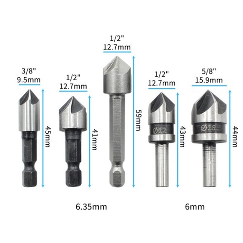 5Pcs Countersink Drill Bit Counter Sink 