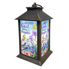 With God Lantern 13.5" x 5.5" x 5.5" Briarwood Lane