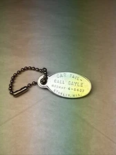Vintage Charge Token On Credit Card Keychain Service Garage Station Stanley WI