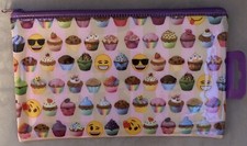 Astuccio per matite emoji - astuccio per cancelleria design emoji e cupcakes divertente nuovo UK