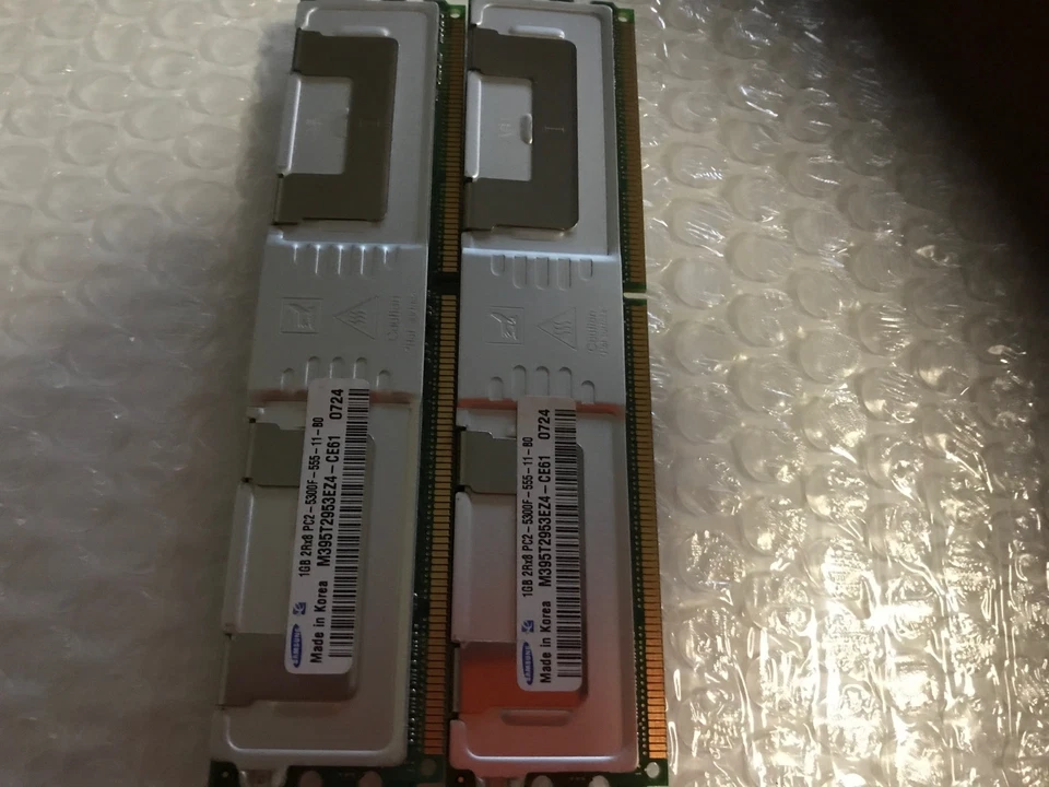 2GB IBM Samsung PC2-5300F DDR2 2Rx8 RAM 4 HP DL360 DL380 ML350 ML370 (2 X 1GB) - Image 3 of 4