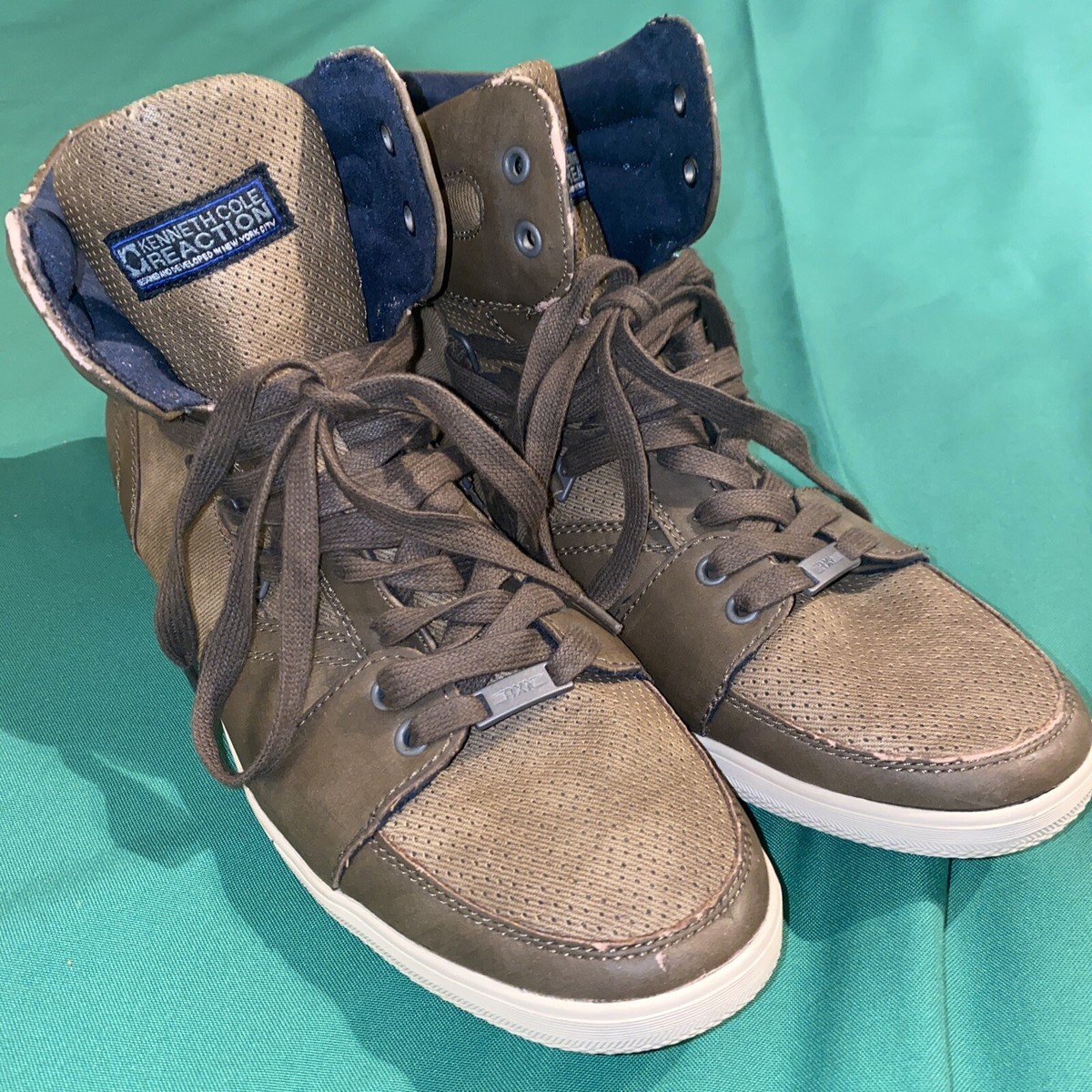 Kenneth Cole GOT U SY HI Top Athletic Shoes Sneakers Brown J2