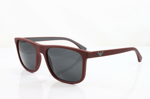 Emporio Armani EA4129-575187 Men's Square sunglasses Matte Bordeaux 56mm NWT - Picture 3 of 3