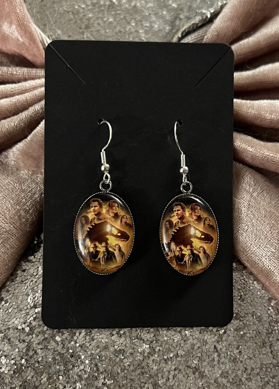 PENDIENTES DINOSAURIO PLATA 925 PARQUE JURÁSICO JOYERÍA REGALO PARA PALEONTOLOGÍA