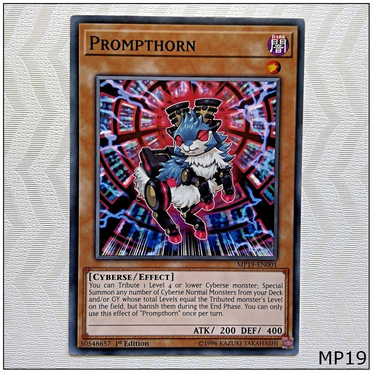 Yu-Gi-Oh! Prompthorn MP19-EN001 Common 1st Edition - 2019 Gold Sarcophagus Tin Mega Pack Card