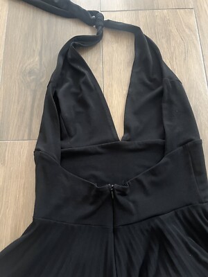 Max and Cleo Pleated Halter Cocktail XS Dress MSRP $118 Black Marilyn  Monroe | eBay