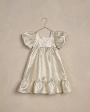 Rylee + Cru Augusta Dress Champagne Girls Size 6-7 Years