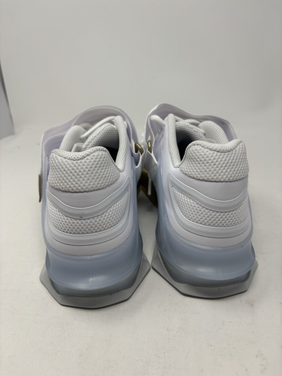 Nike Savaleos White Metallic Gold Weight Lifting Shoes