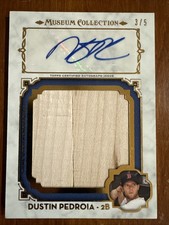Dustin PEDROIA🔥2014 Topps Museum Momentous Material Jumbo Bat AUTO 3/5 Red Sox