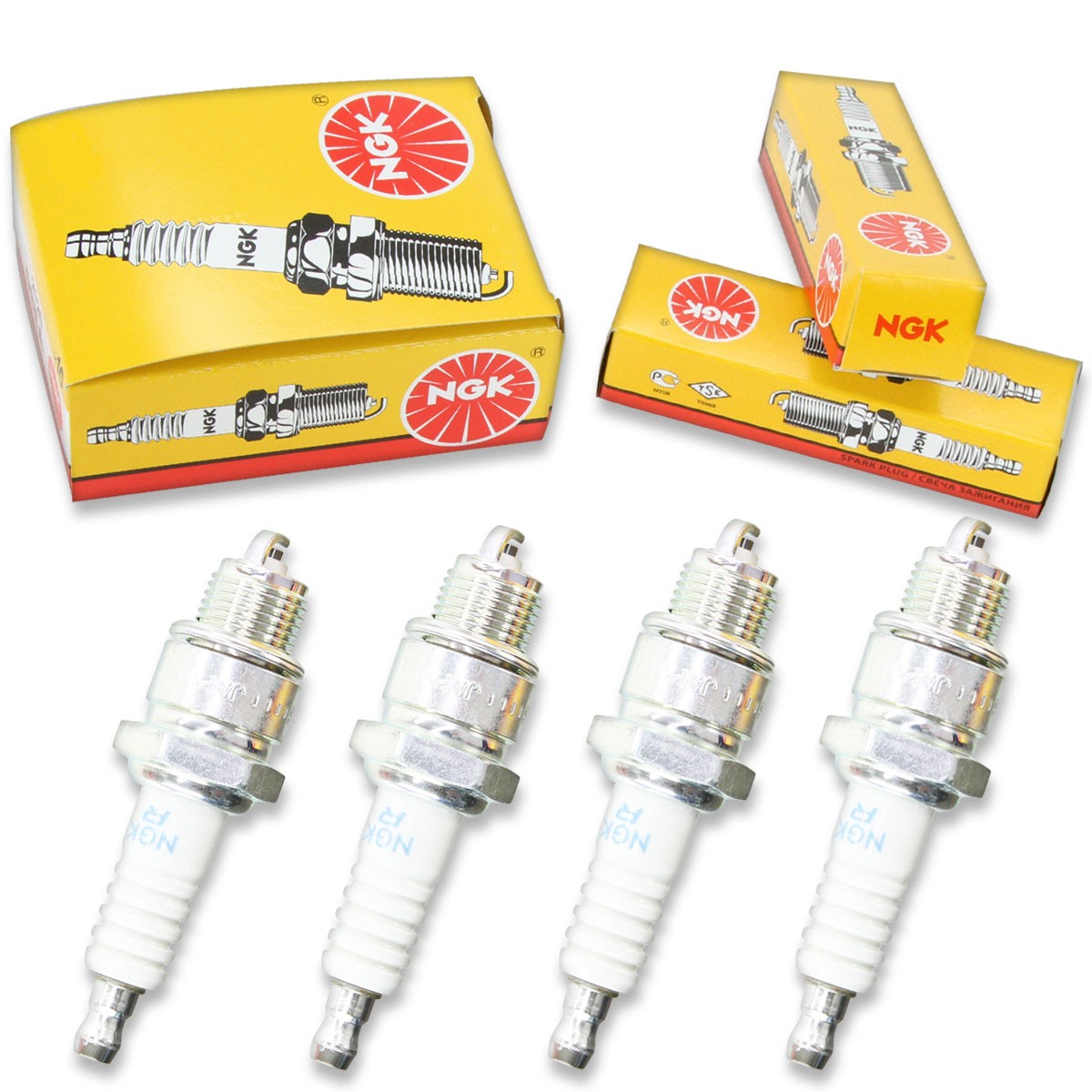 4 pcs NGK Standard Spark Plugs for 1958-1959 Porsche Carrera 1.6L H4 - ut