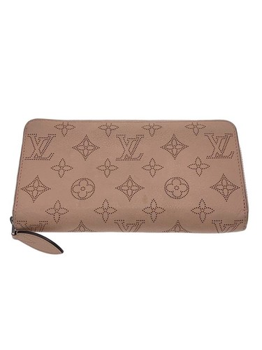 Louis Vuitton Long Wallet Zippy Mahina Cowhide PNK Ladies' Used