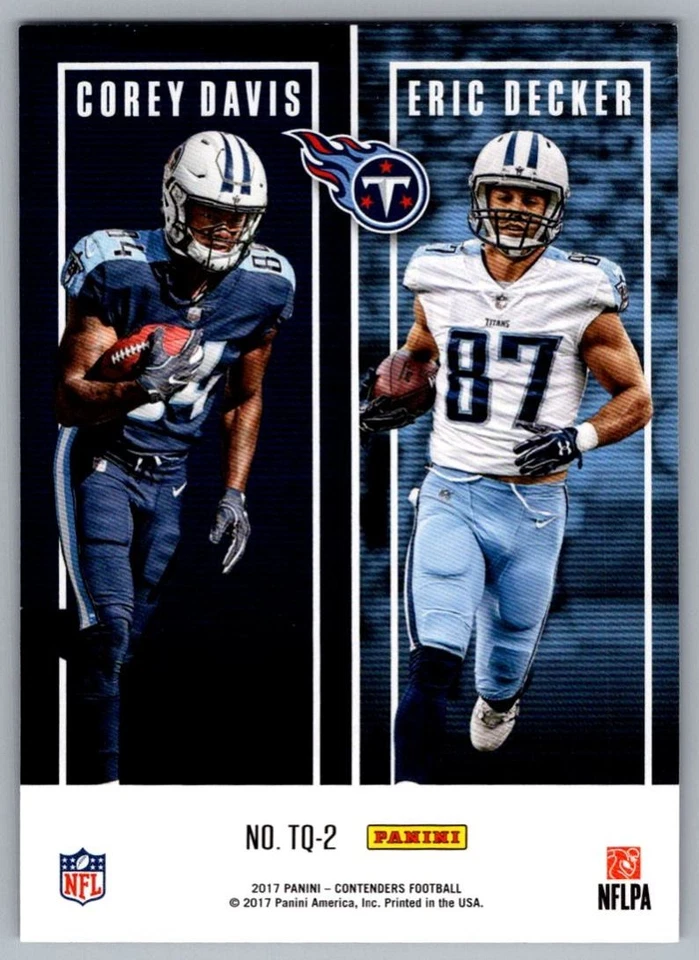 2017 Panini Contenders Team Quads Marcus Mariota/Corey Davis/DeMarco Murray/Eric - Image 2 of 2