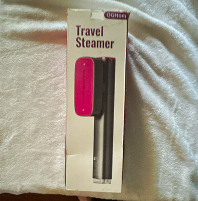 OGHom Travel Iron Handheld Garment Steamer, Pink/Black