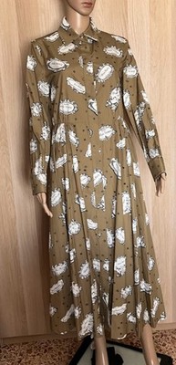 Max Mara Heritage 100% Baumwolle Damen Hemdblusenkleid, Haselnuss IT 42 DE 38 FR 40