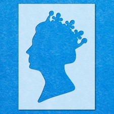 Queen Elizabeth Royal Crown Stencil: Mylar Airbrush Wall Art Painting Crafts