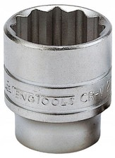 12-kant Nuss 34mm 1/2" Chrom-vanadium Stahl, Din Iso