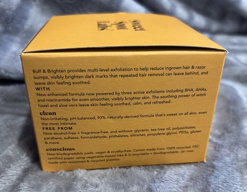 SweetSpot Labs Buff & Brighten AHA/BHA Body Exfoliating 50 Pads - New In Box - Picture 4 of 6