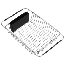 Expandable Dish Drying Rack Over the Sink Dish Drainer Dish Rack in Sink or O...