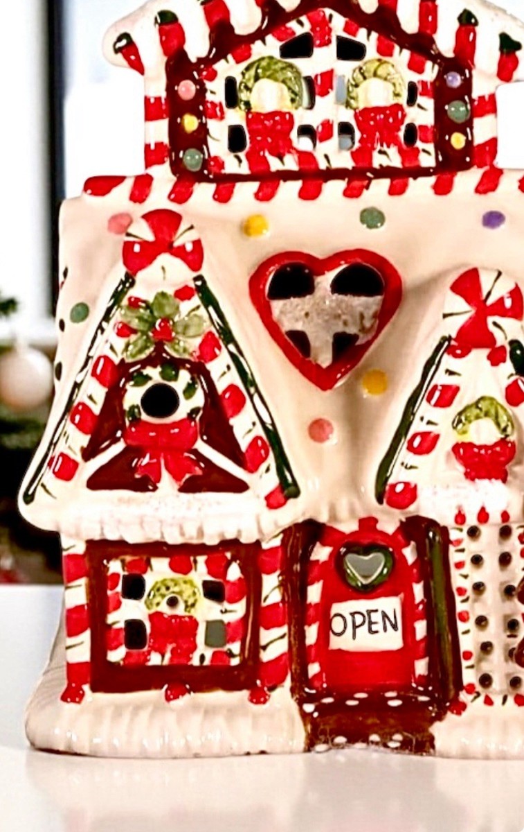 Blue Sky Clayworks GINGERBREAD BAKERY Christmas Candle House NWT