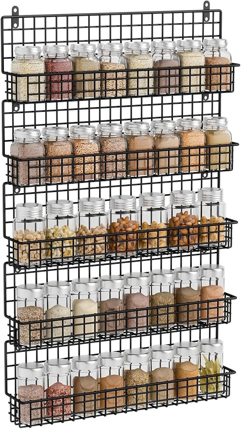 NEW Large Hanging Spice Rack(s) - 5 Tiers / Shelves, adjustable configuration