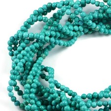 Turquoise Round Beads - Gemstone Beads -15 inch Strand for Jewellery Making 4...