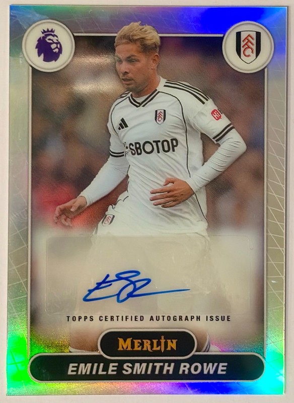 Emile Smith Rowe AUTO 2025-26 Topps Merlin Autographs Fulham England MV-ESR