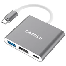 2 Pack USB-C to HDMI Adapter 4K Hub w/ 100W PD USB-A 3.0 Multiport (Repackaged)