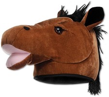 Plush Horse Head Hat for Halloween - Beistle