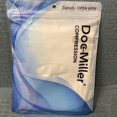 Doc Miller Open Toe Compression Socks 8-15mmHg White XL