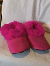 Alpaca Connection Alpaca Fur Lined Slippers Women's Size 8 Pink