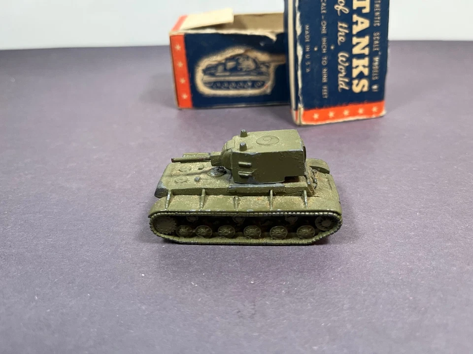 Vintage Authenticast Comet WWII RUSSIAN HEAVY TANK KV-1 5200 Metal Tanks - Image 4 of 4
