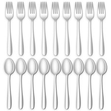 24-piece Forks and Spoons Silverware Set, Food Grade Stainless Steel Flatware...