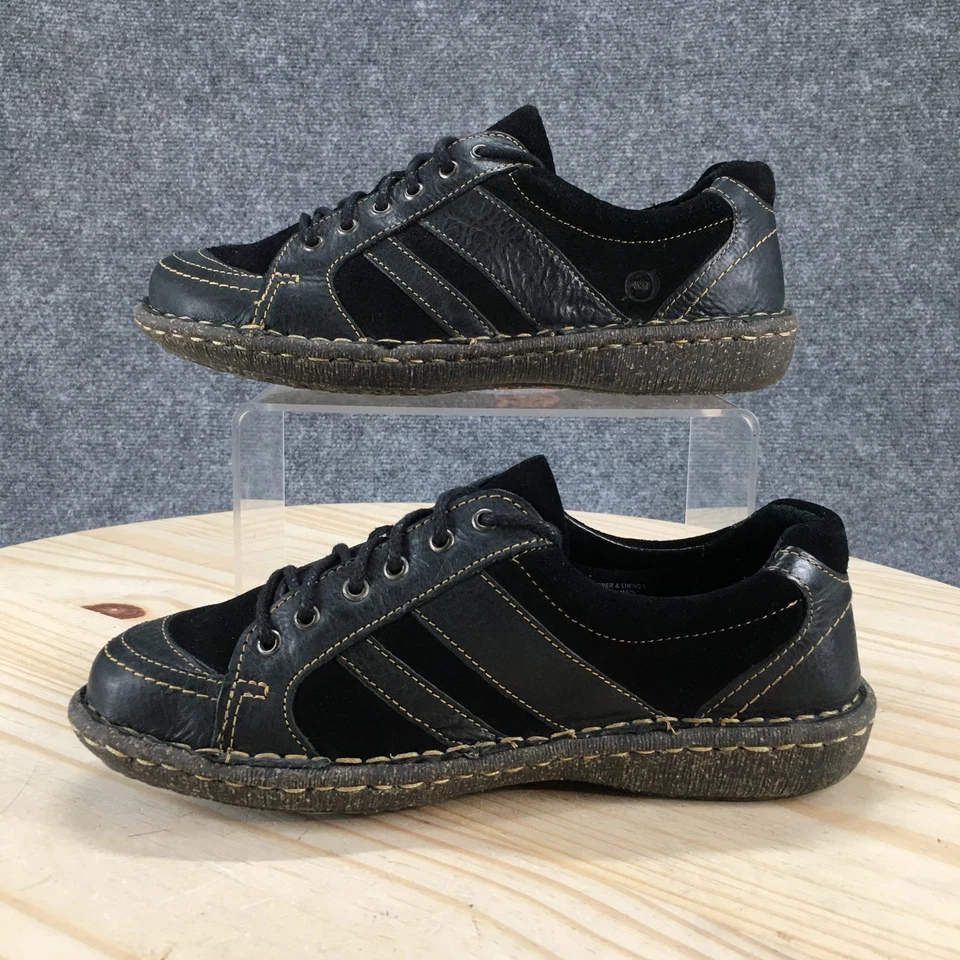 Børn Tenis Mujer 6.5 Negro Cuero Gamuza Nyle Cómodo Informal Zapatos con Cordones Foto 2 de 4